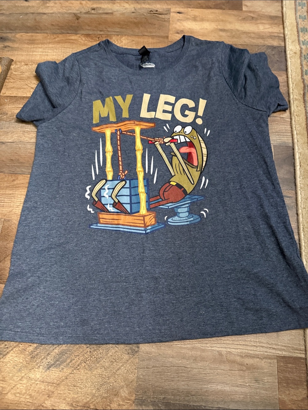 Nickelodeon Navy Blue "MY LEG!" Graphic Tee